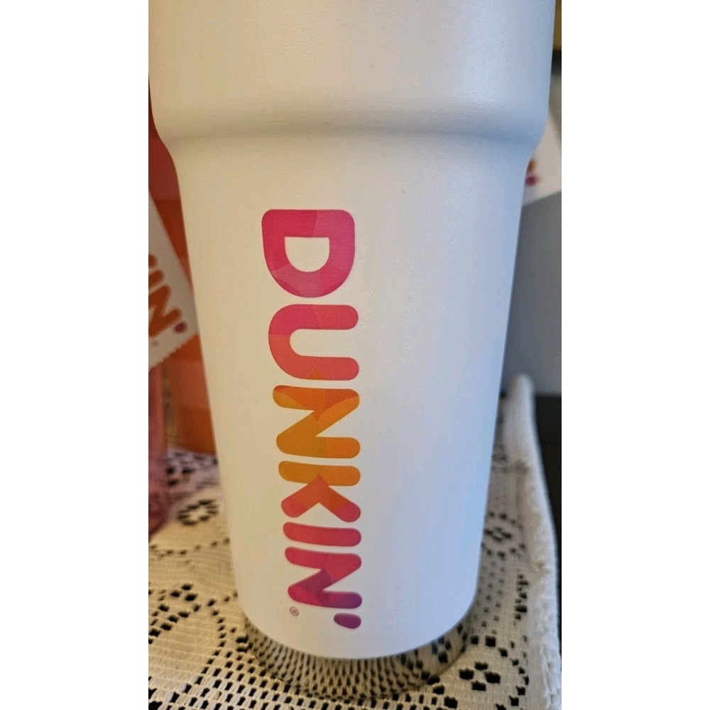 Dunkin Donuts White Insulated Tumbler 2025 32oz. - Picture 3 of 4
